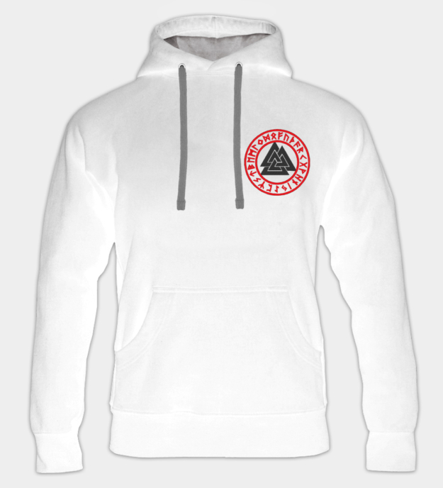 Hanorac cu glugă brodat Valknut