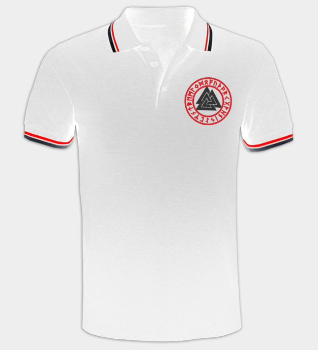 Tricou polo brodat Valknut