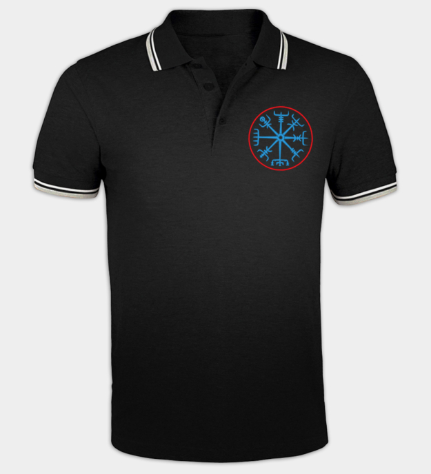 Tricou polo brodat Vegvisir