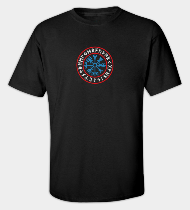Tricou brodat Vegvisir runic