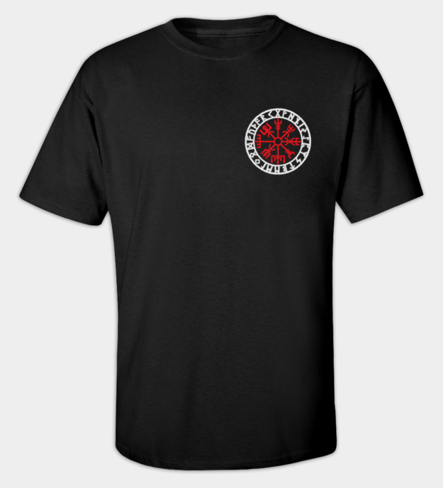 Tricou brodat Cerc runic Vegvisir