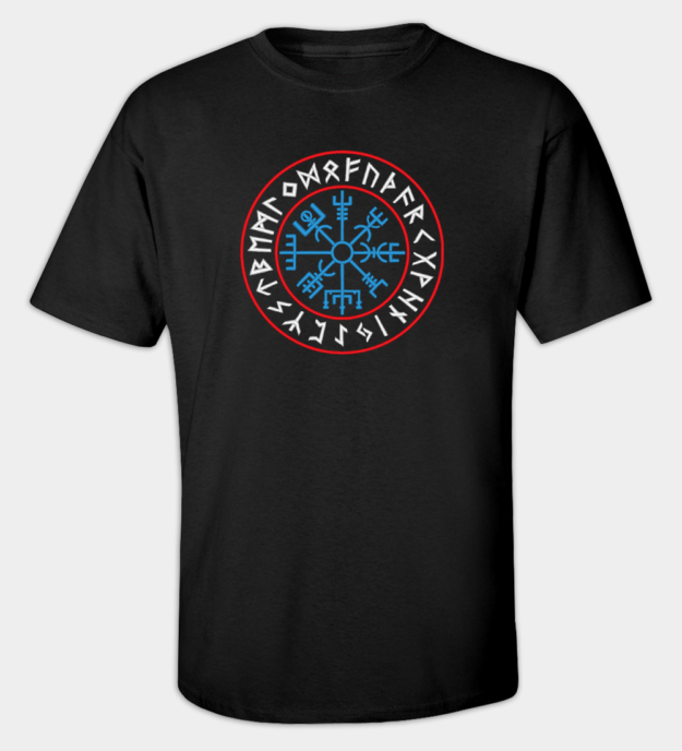 Tricou brodat Vegvisir runic