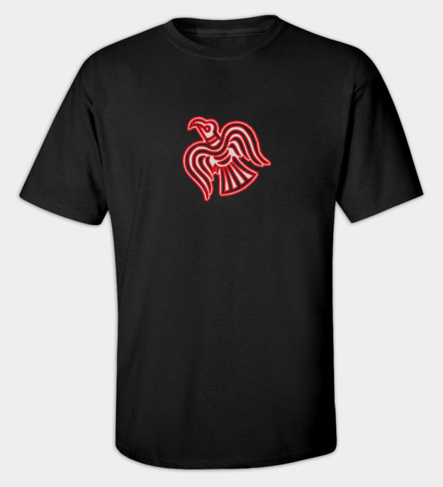Tricou brodat cu motivul Corbului Viking