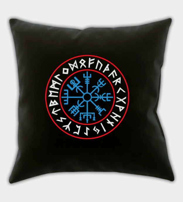 Fermoza de pernă brodată Vegvisir