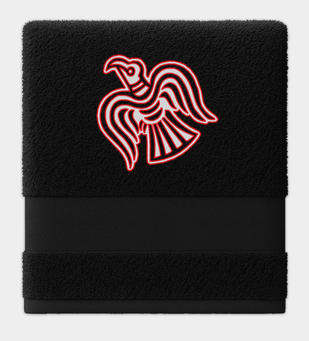 Prosop Brodat Motiv Viking Corb