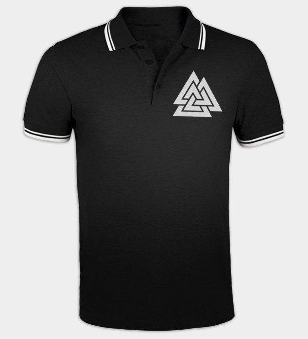 Tricou polo brodat Valknut